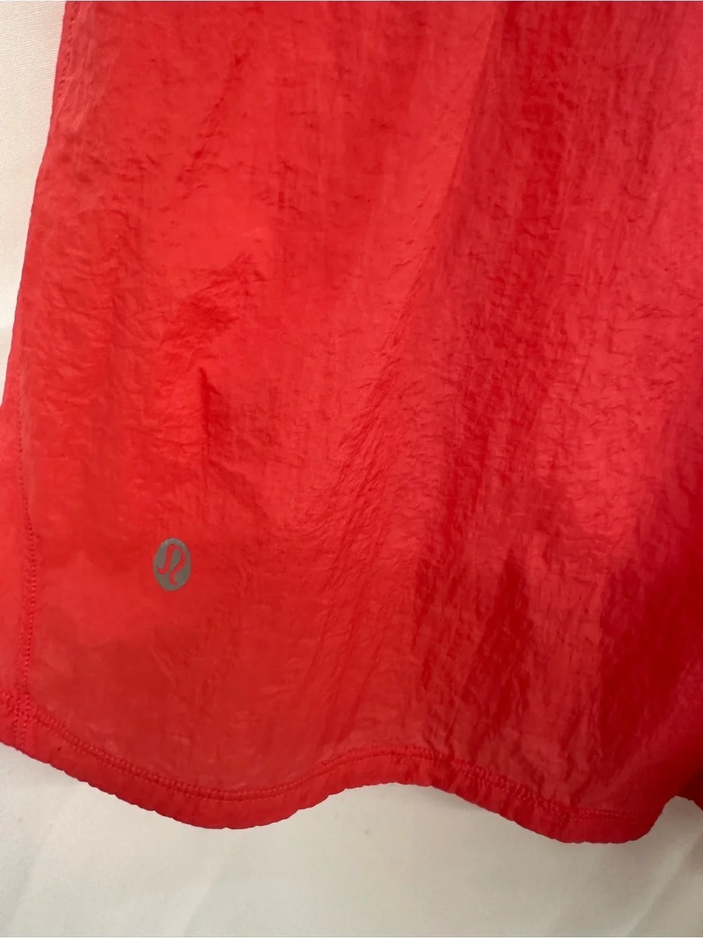 lululemon athletica Red Athletic Shorts with White Piping